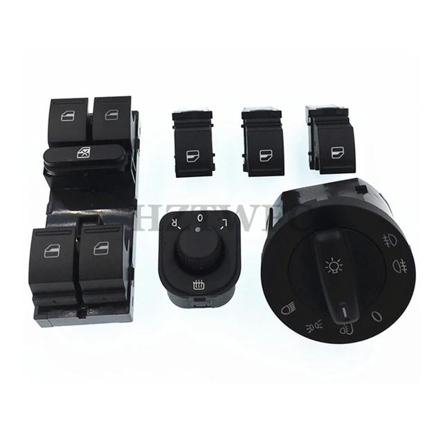 New Mirror Headlight Window Switch Button 1F0959855 1K4959857 1K0941431N For VW Jetta MK5 Golf 5 6 Tiguan Passat B6 CC