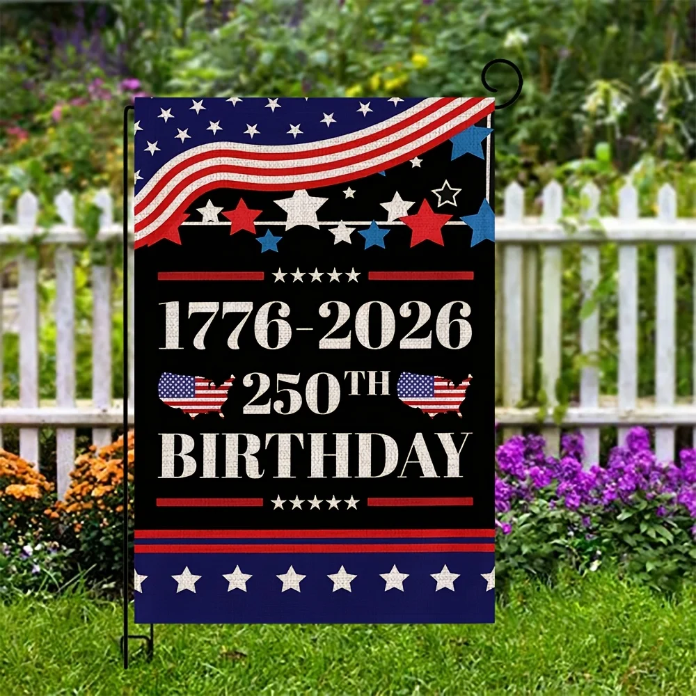 

Патриотический садовый флаг к 250-летию, 12x18 футов – традиционный классический декор для дома и сада в стиле США, для двора и веранды, без флагштока