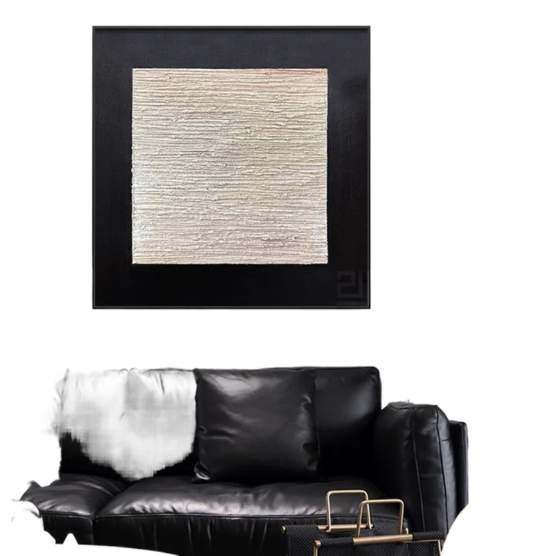 

Black retro abstract painting, living room dining hall entrance, sofa square hanging painting