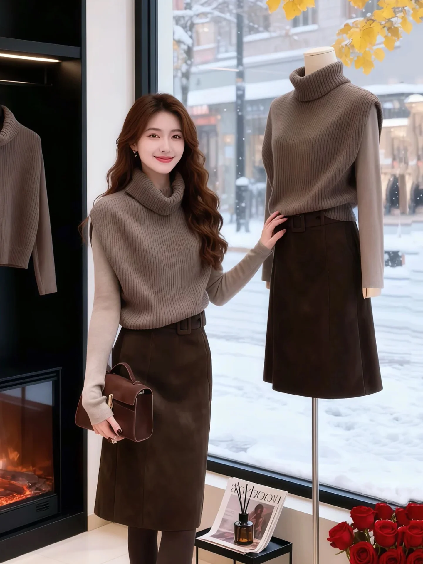 

Comfortable Soft Svel Knitted Vest 2025 Winter Lazy Sle Color Versatile Layering Women's Vest Faion Trend