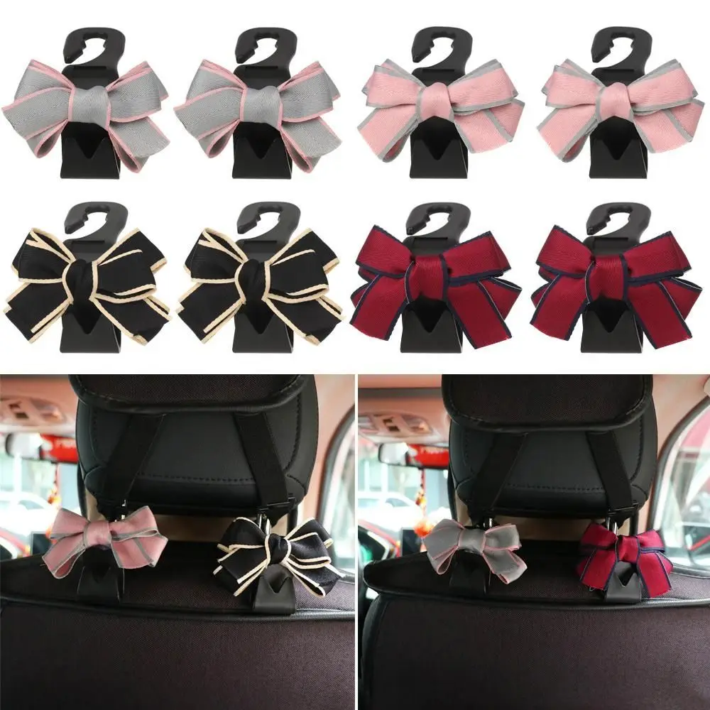 

Bowknot Bowknot Car Seat Back Hooks Plastic Car Interior Accessories Vehicle Headrest Organizer Hanger Safety Seat Hooks Car