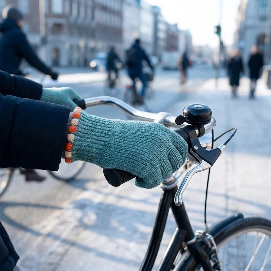 Winter Cycling Commute Gear - Winter Commuting Knitted Gloves Touchscreen Warm