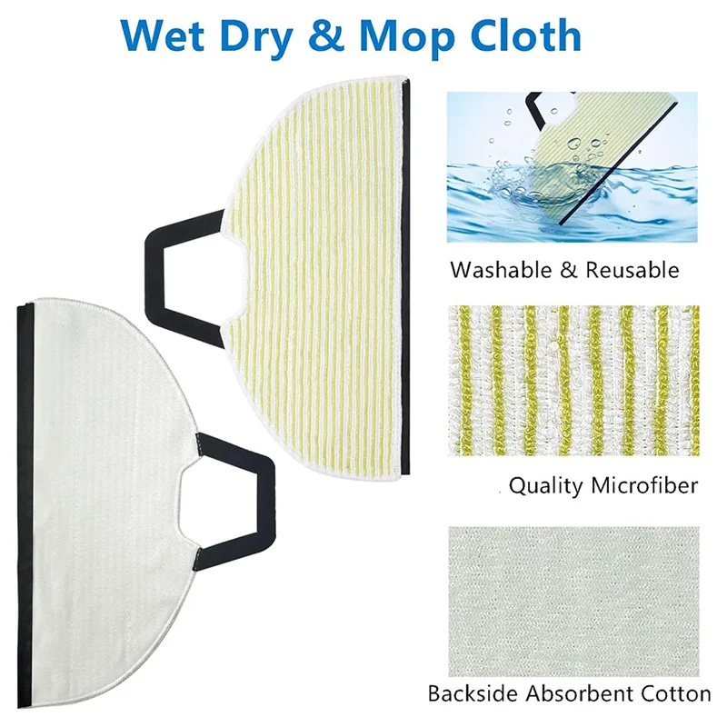 Promotie! Stofzuigeraccessoires voor Shark RV2610WA AV2610WA 6 dweilpads, 2 filters, 4 zijborstels