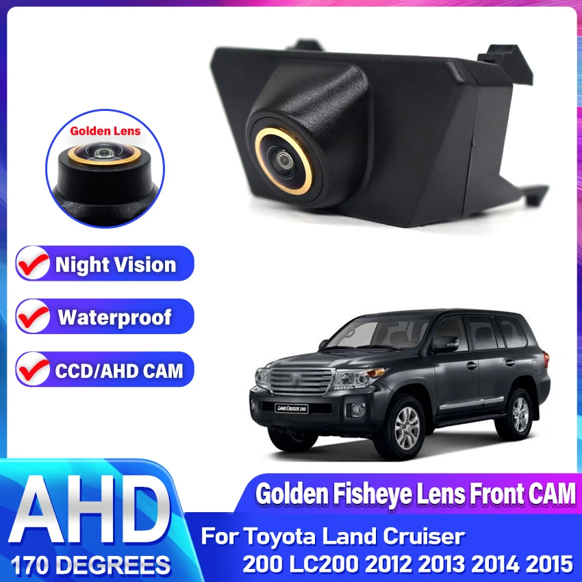 HD CCD Car Front View Parking Night Vision Positive Waterproof Logo Camera For Toyota Land Cruiser 200 LC200 2012 2013 2014 2015