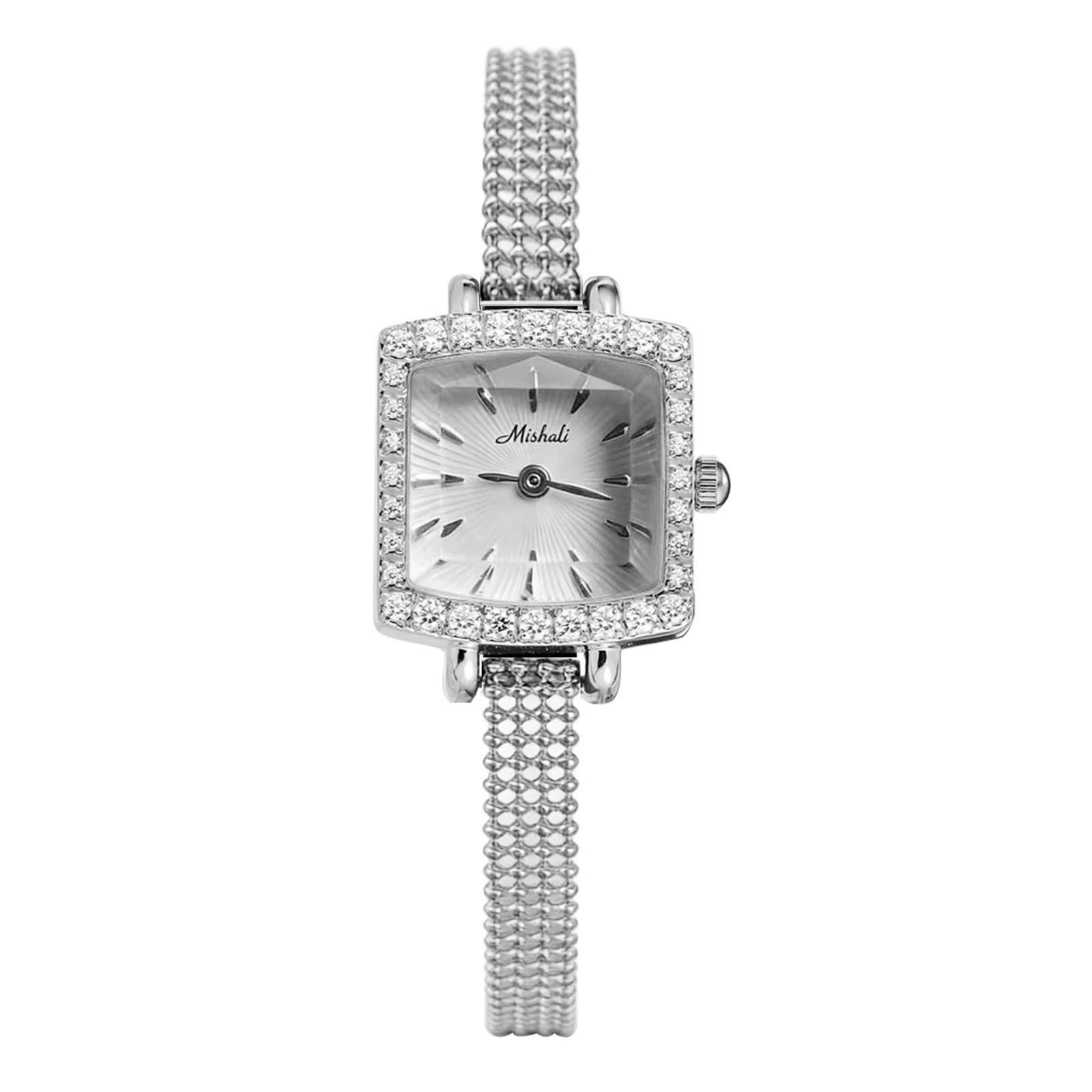 女性用腕時計-レディース-スクエア型腕時計-ステンレススチール製-オロロジオ-レディース-新品腕時計-エレガントなチェーンベルト-ブレスレット時計