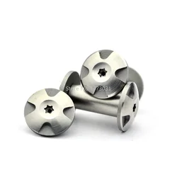 2Sets M4 Fastening Screw 416 Stainless Steel Hexagram Spindle Screw for DIY Knife Handle Making Furniture Mounting Rivet