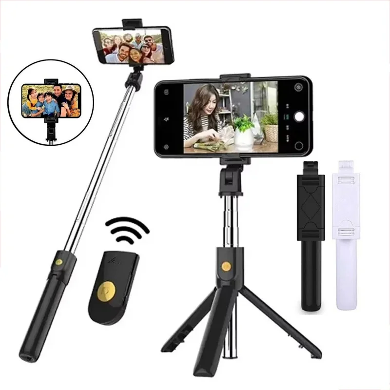 Wireless Bluetooth Retractable Selfie Stick Mini Foldable Tripod Mobile Phone Extendable Tripods With Shutter Remote For iPhone