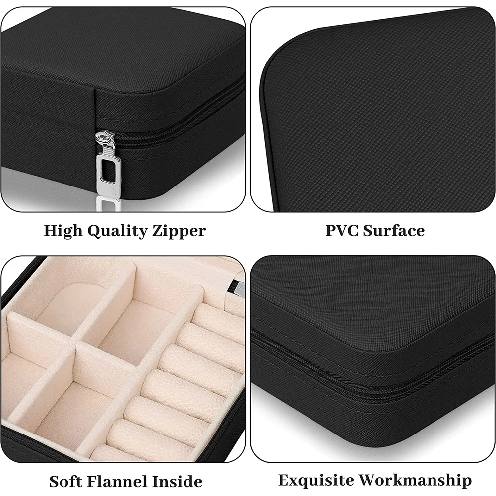 Portable Jewelry Storage Box PU Leather Waterproof Jewels Organizer Boxes Device Necklace Ring Earrings Display Teacher Series