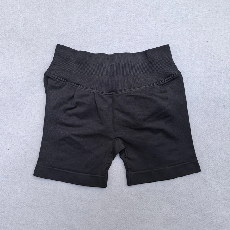 Gym Shorts Frauen Fitness Sport Biker Shorts 4,5" Low Ribbed Band Yoga Shorts Workout Scrunch Butt Nahtlose Leggings – Detail 12