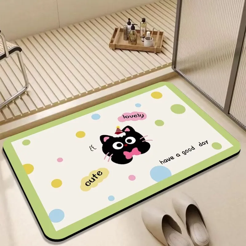 دياتوم الطين الكلمة حصيرة الحمام الحمام باب دخول الحمام امتصاص الماء التجفيف السريع عدم الانزلاق القدم حصيرة باب الدخول السجاد