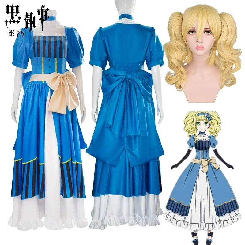 Kostium Anime Black Butler Elizabeth Ethel Cordelia Midford Sukienka Cosplay Peruka Strój Elizabeth Uniform Halloween dla Kobiet Dorosłych