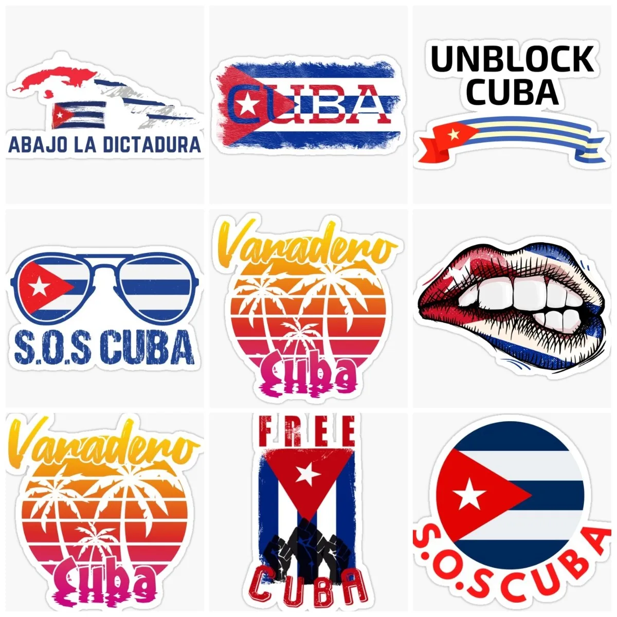 

Creative CU Cuban Flag Map Sticker Motorcycle Laptop Truck Window Accessories Van Bike Wall Door Glass Car Door Decal Waterproof