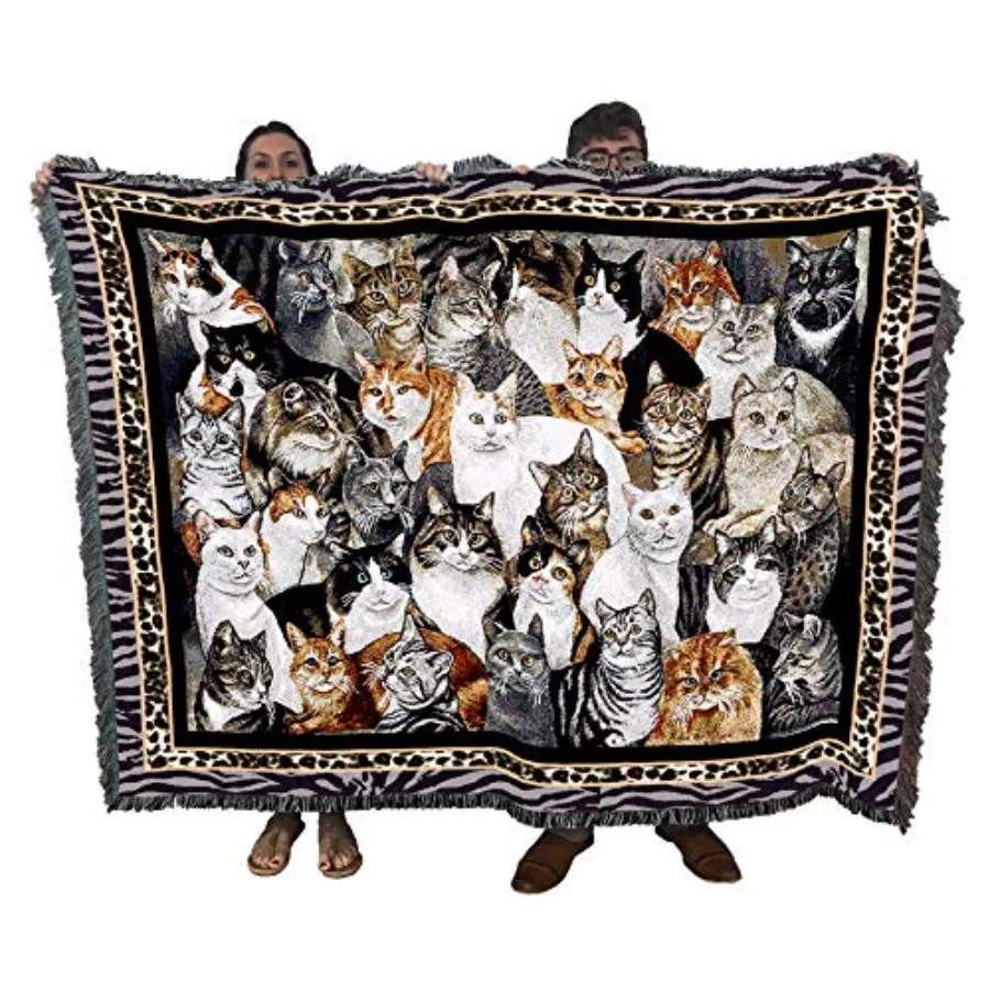 

Плед Purrfect от Элены Влакины - Подарок для влюбленных - Тканый хлопковый плед - Сделано в Египте A 724