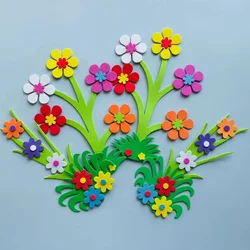 EVA Foam flower Craft 3D Wall Decoration classroom blackboard notice board Kindergarten Layout Home School Office decorative