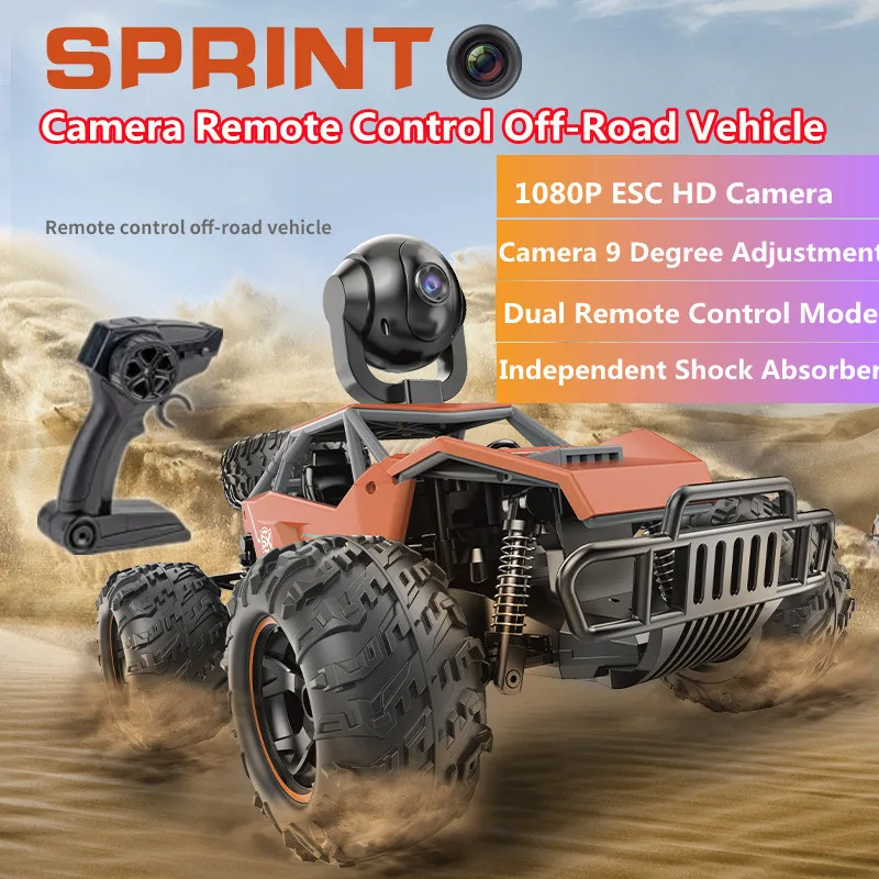 

1080P ESC Camera APP Control WIFI FPV High Speed RC Car 90° Adjust Independent Shock Absorber 25KM/H Dual Remote Control Truck