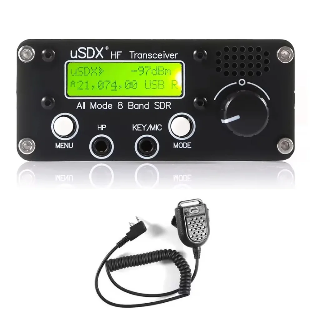 USDX+ SDR Transceiver All Mode HF Ham Radio 8 Band 80M/60M/40M/30M/20M/17M/15M/10M QRP USB LSB CW AM FM Transceiver