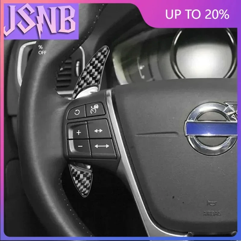 For Volvo XC90 XC60 XC40 CC S60L V60 2016-23 ABS Carbon Fibre Steering Wheel Shift Paddle Extension Sports Interior Accessories