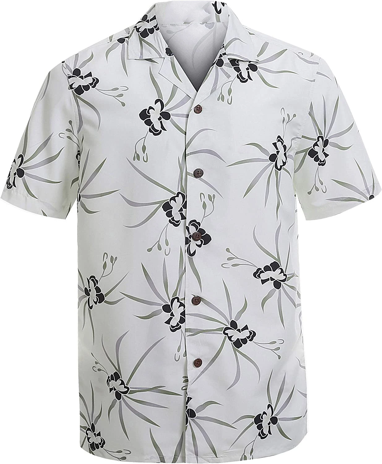 Hawaiian Shirts for Men Short Sleeve Regular Fit Mens Floral Shirts