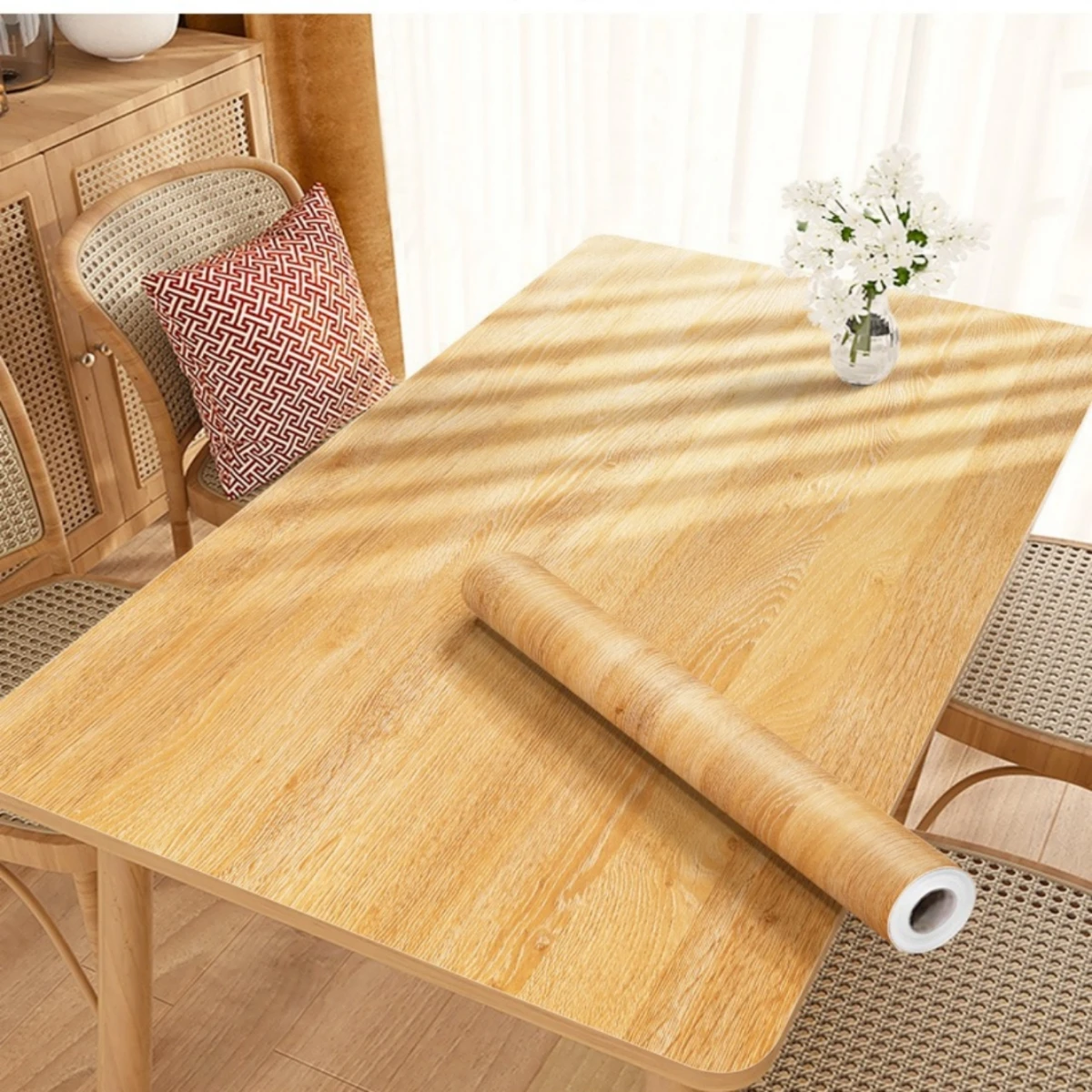 

Водонепроницаемые самоклеящиеся обои из ПВХ, рулонные мебельные шкафы, виниловая декоративная пленка, наклейки под дерево для домашнего декора