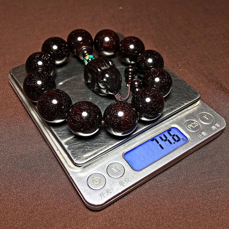 

Authentic Indian Rosewood Old Material with Full 2.0 Real Gold Veins Men's Antique Patina Bracelet