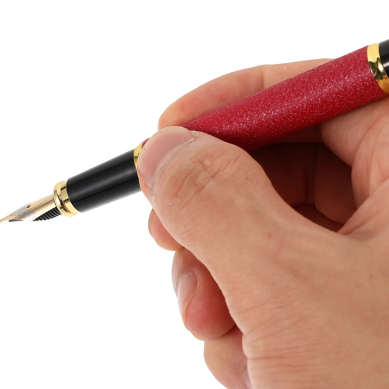 

Sturdy Compact Plastic Fountain Pen Portable Lightweight Fine Tip Writing Pen for School Home Office Travel Signing Calligraphy