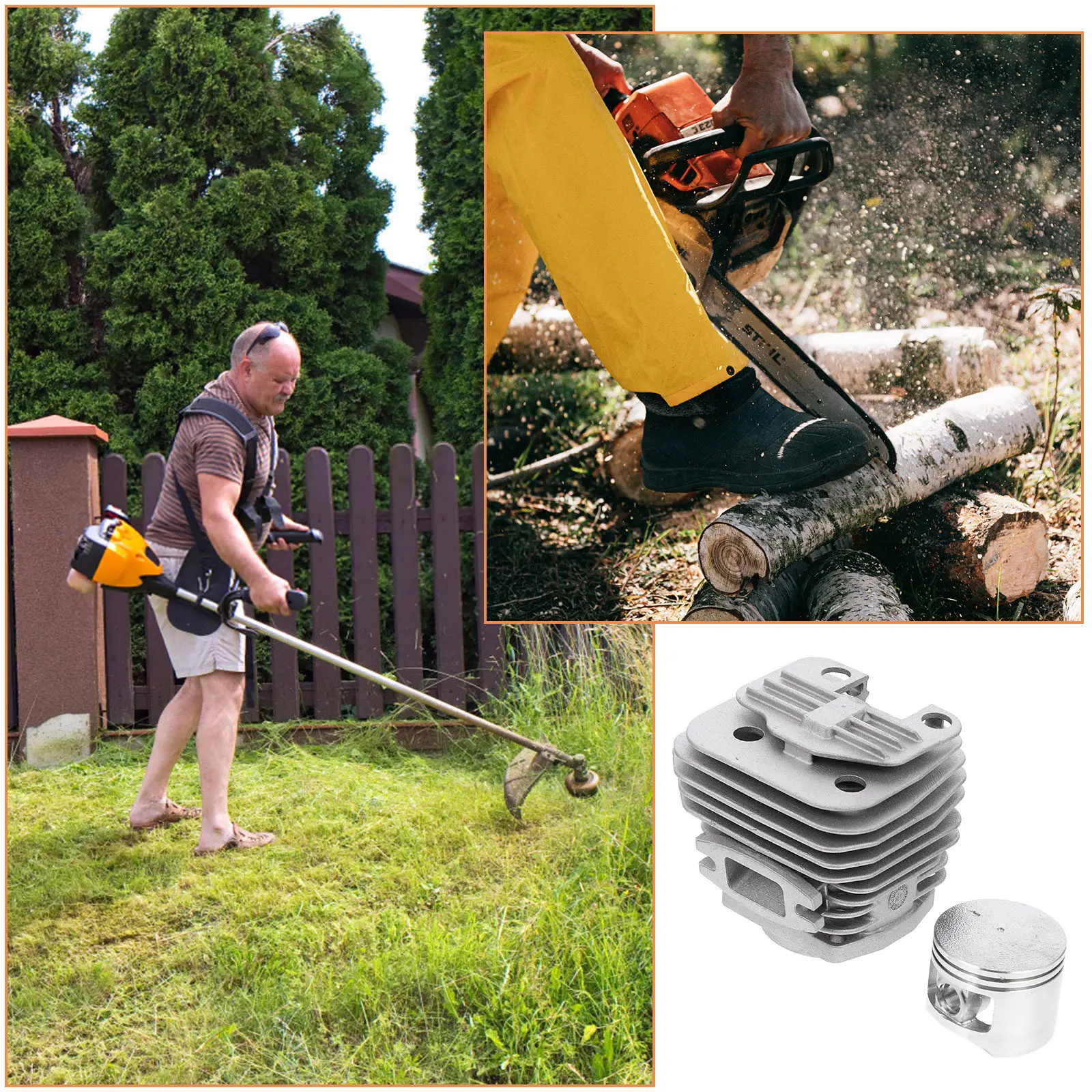 

Комплект для замены газонокосилки: высококачественный поршневой блок и цилиндр для бензопилы, долговечные аксессуары для мощных садовых инструментов