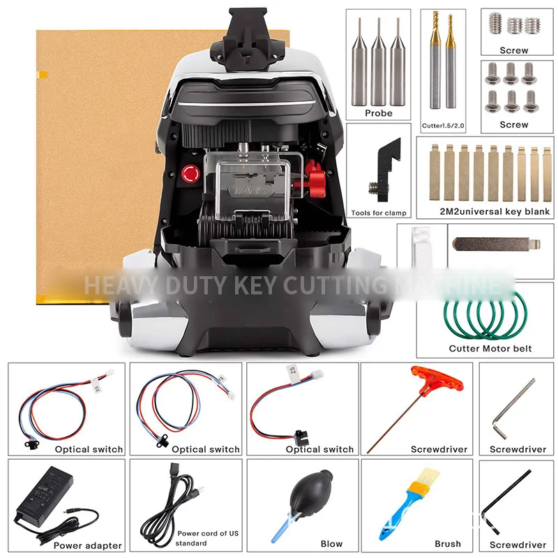 

TANK 2 Pro CNC Key Cutting Machine Add House Keys Mul-T-lock, Dimple, Multi-point Keys Mobile APP with Battery