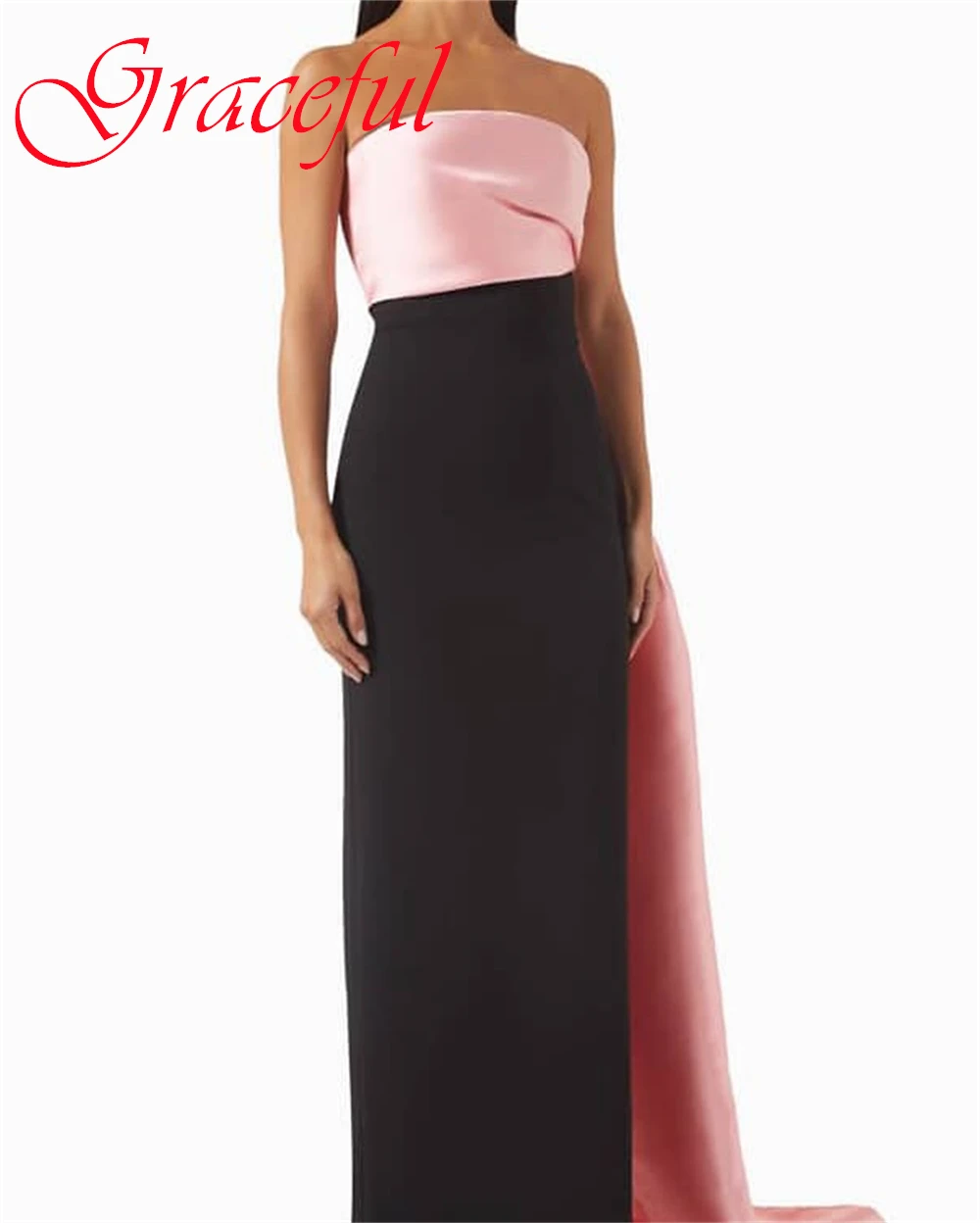 

Customized Delicate pink Jersey Evening Dress High Quality Strapless Sleeveless Cocktail Dress Modern Special Occasion Gowns