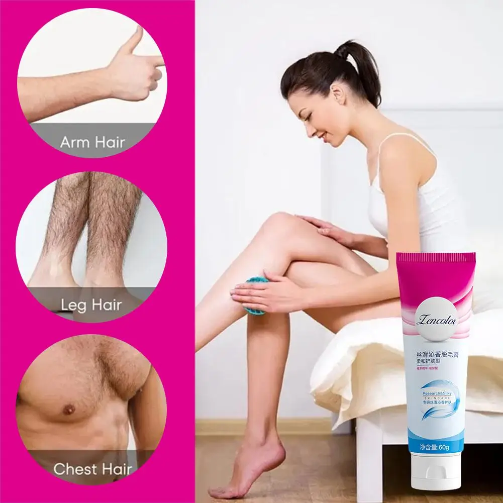 Creme indolor da remoção do cabelo, barba permanente, biquíni, íntimo, pernas, corpo, axila, parte privada, apropriado para o wom, I7Y9, 60g