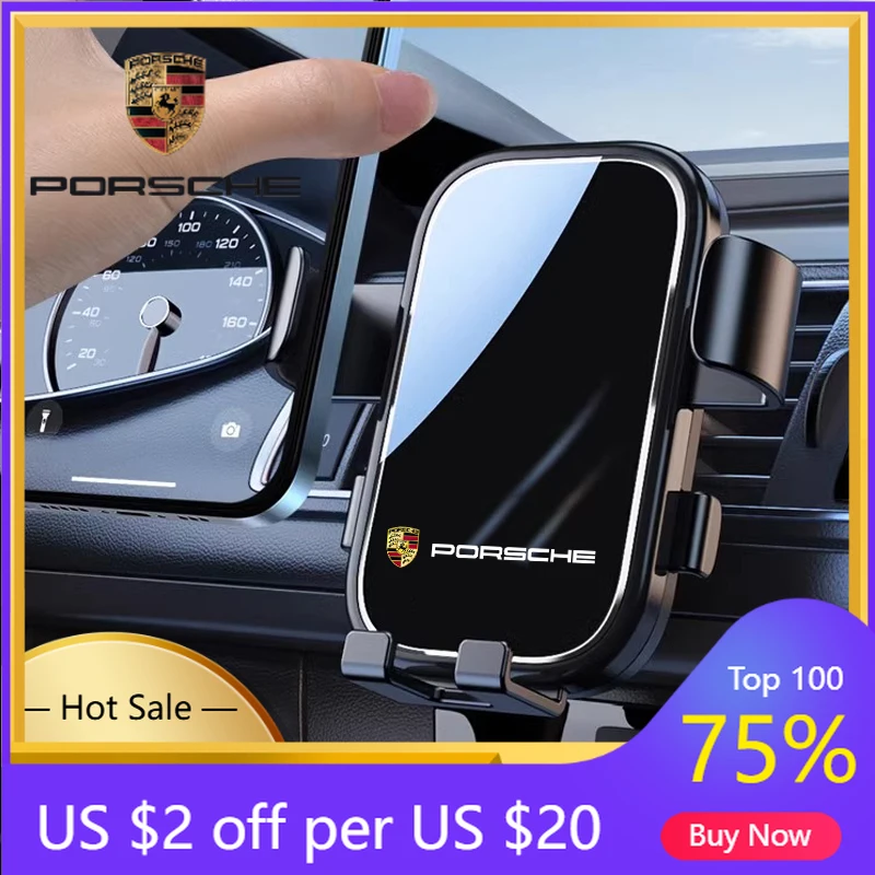

Наклейка на автомобиль для Porsche Cayenne, Panamera, Macan, 911, новый держатель для телефона на воздуховод, подставка для мобильного телефона/GPS для Porsche 911, 718, Ta