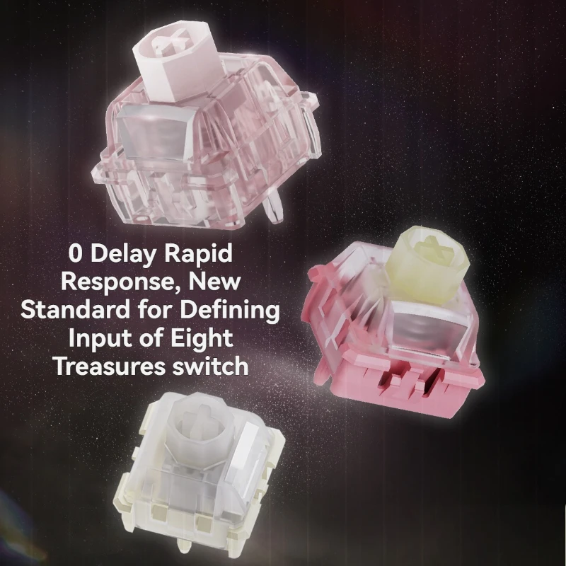 Babao Magnetic Switch Customized Linear Switch 35g Trigger Translucent Switches for Esports Game Mechanical Keyboard Accessories