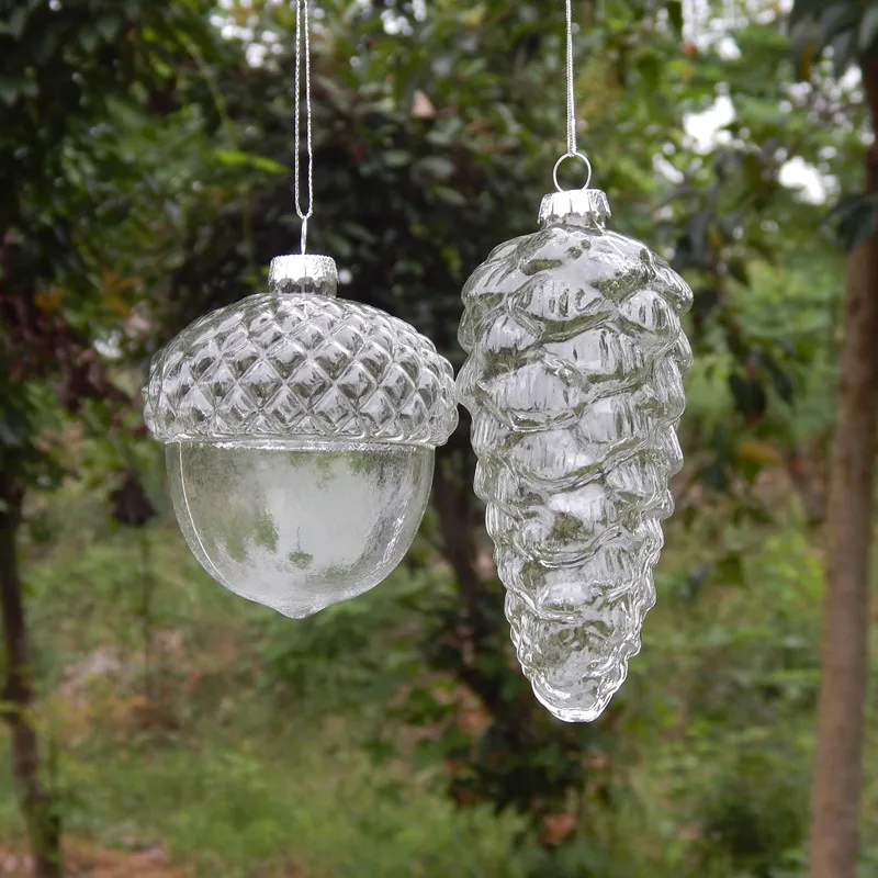

Transparent Pinecone Christmas Tree Glass Decoration