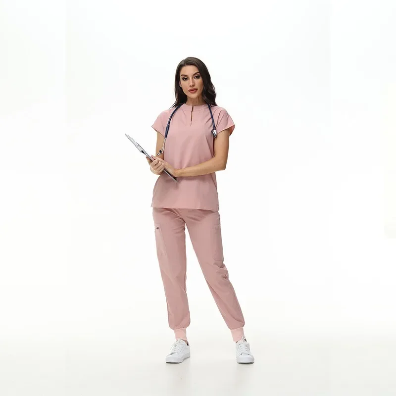 tenue-d'infirmiere-multicolore-pour-femme-col-montant-coupe-ajustee-et-fine-pour-le-personnel-de-lavage-des-mains-usage-en-clinique-dentaire-hopital-clinique-veterinaire-et-soins-medicaux