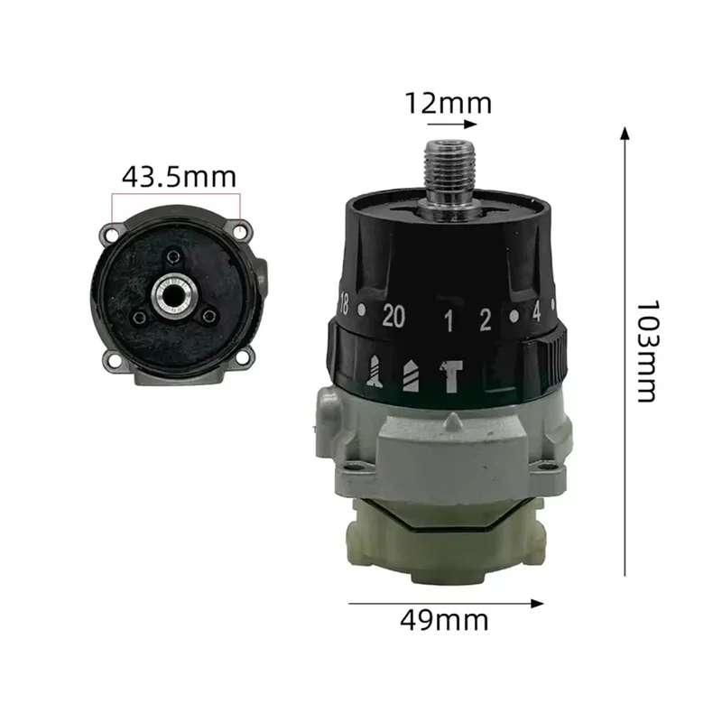

AT43-13Mm Lithium Electric Drill Gear Box Assembly 16 Teeth Ice Drill Replacement Gearbox Power Tool Part Accessories