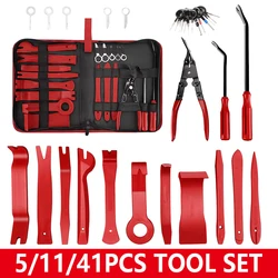 5/11/41PCS Auto Sound Disassembly Kit Hand Tool Set Crowbar Screwdriver Auto Car Instrument Board Removal Tool Kit
