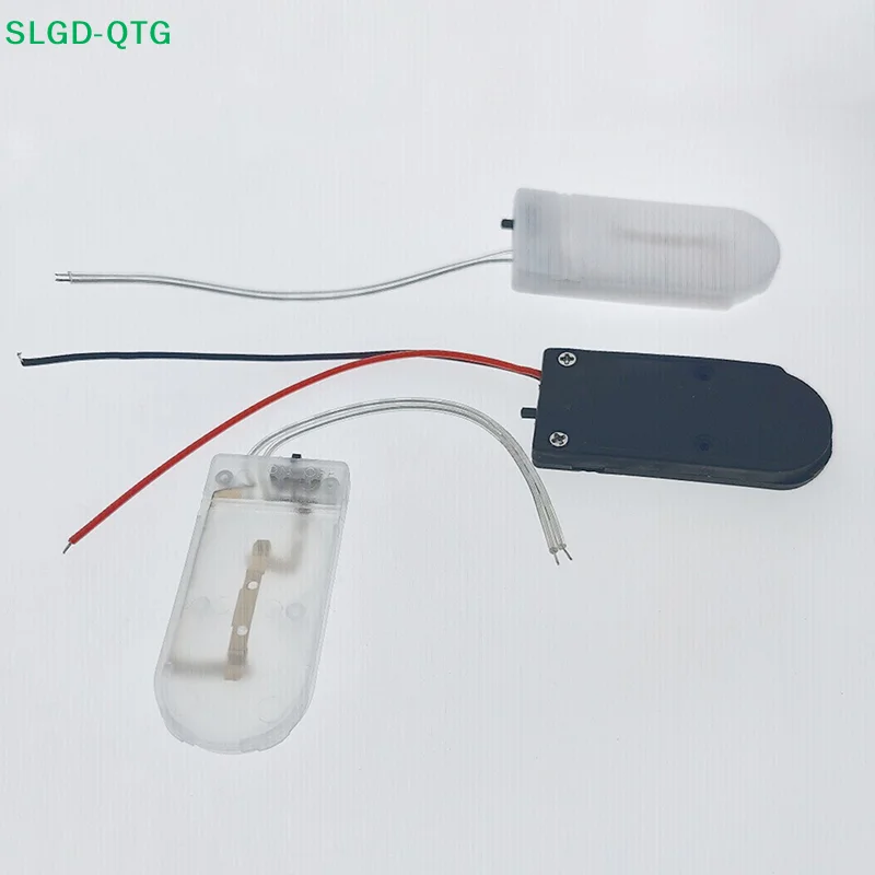 NEW New 10Pcs For CR2032 Button Coin Cell Battery Holder Case Cover With ON-OFF Switch+10/15CM Leads Wire Battery Box Dual Slots