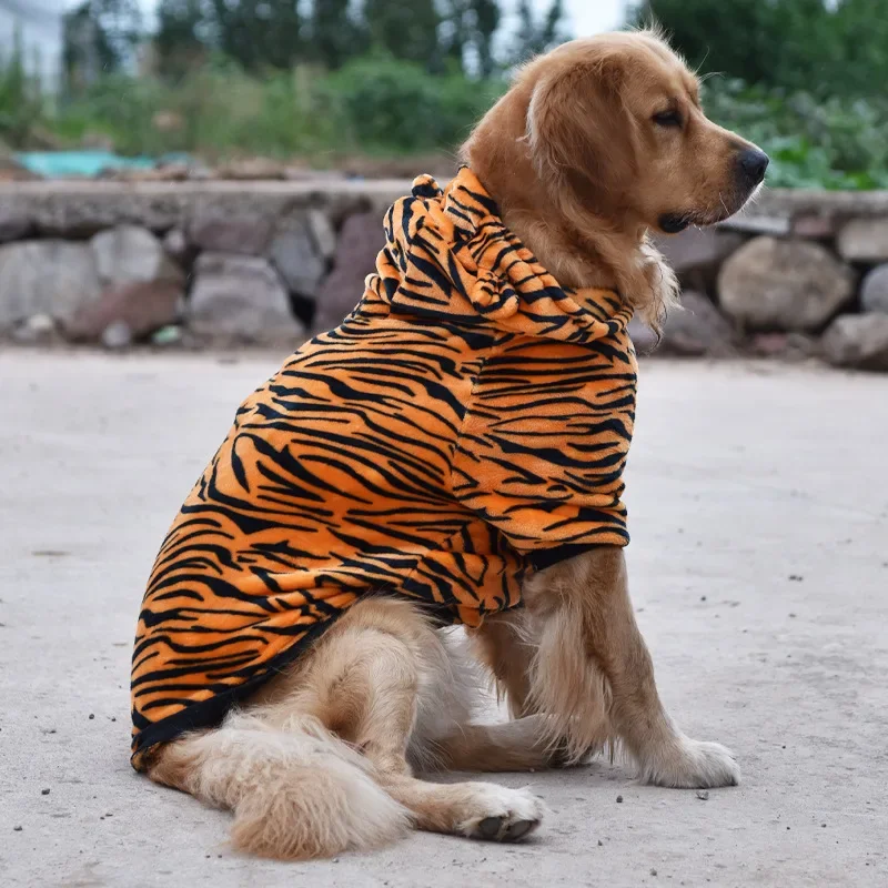 Autumn/Winter Hooded Dog Costume Tigers Dinosaur Transformation For Golden Retrievers Labradors Medium To Large Dog Pet Clothing