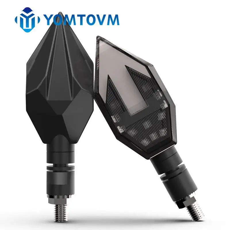 2PCS Motorcycle Turn Signal Lights Arrow Indicators Blinker Flasher 12V for Motorcycle Motorbike Scooter Quad Cruiser Off Road
