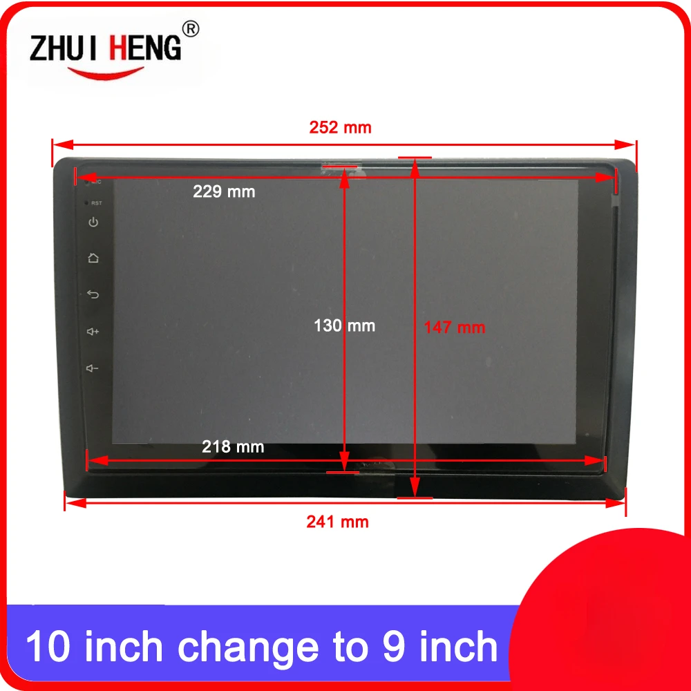 

2 din auto radio Fascia 10 inch Frame switch to 9 inch 2 Din Car Radio Fascia auto audio Dash Kit Installation Frame Trim Bezel