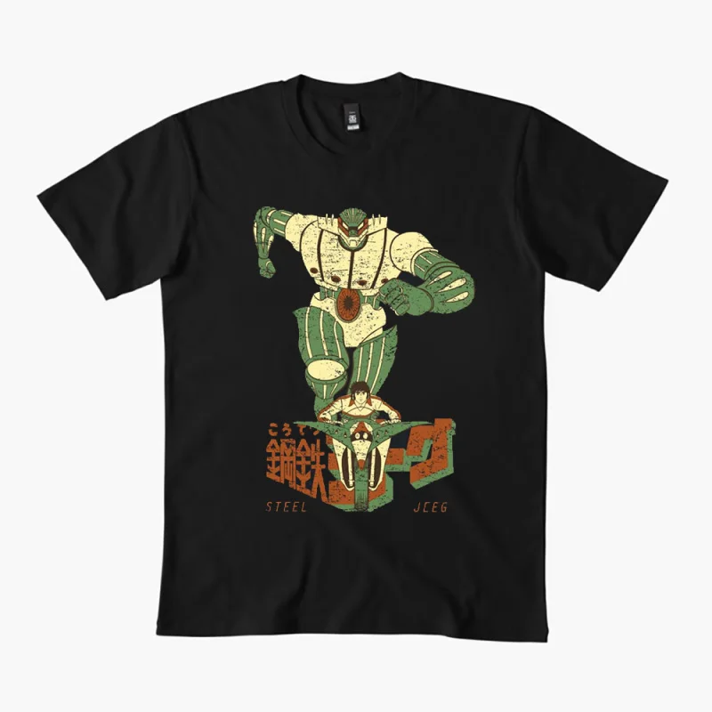 

80s Classic manga Mecha Graphic clothes 0405 Anime kotetsu Jeeg the avenger Steel Jeeg Robot t shirt Short-sleeve All size tops
