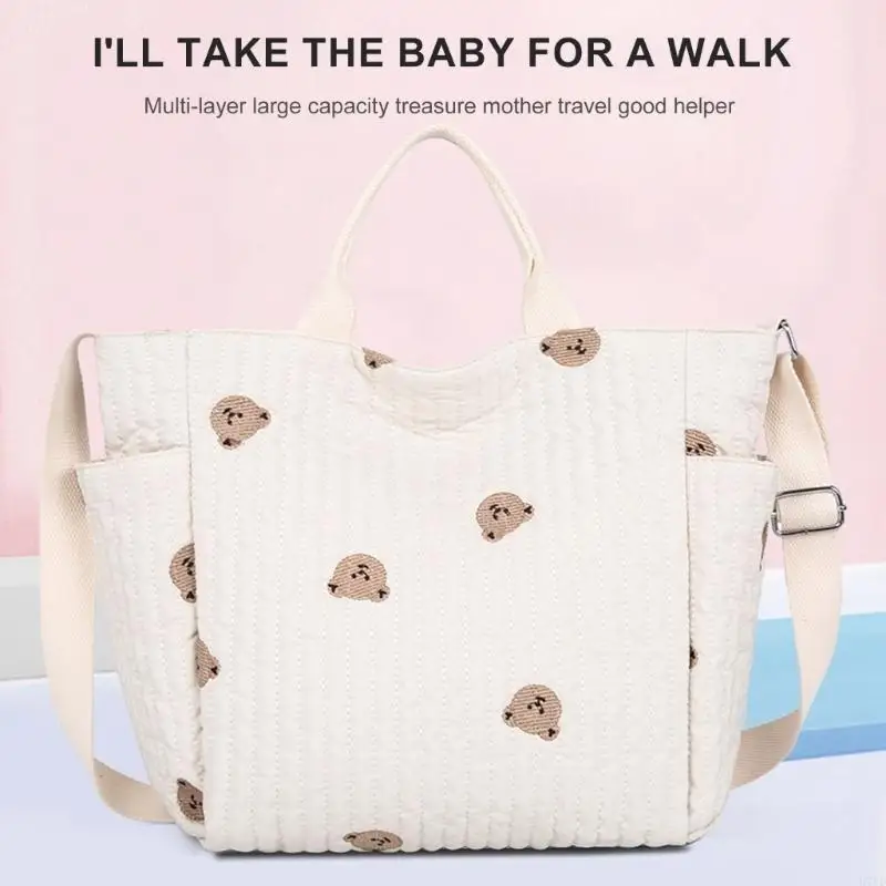 D7YD กระเป๋าผ้าอ้อมปฏิบัติกระเป๋าเดินทางแฟชั่นกระเป๋าสะพายกระเป๋าถือแบบพกพาที่มีประสิทธิภาพ Storage Solution สำหรับทารก Care