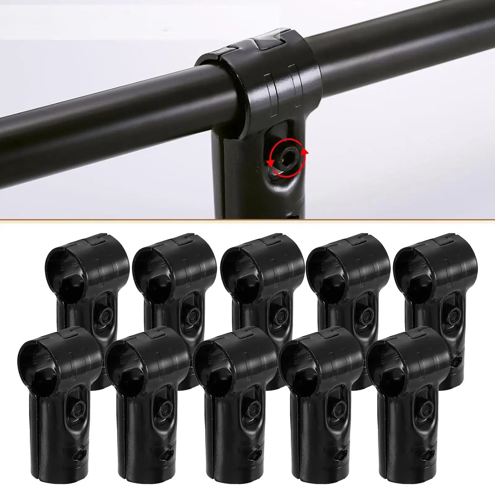 

Quick Assembly Pipe Clamp Connector Anti Rust Steel Fitting Adapter Connection Hardware for Shelving Rack