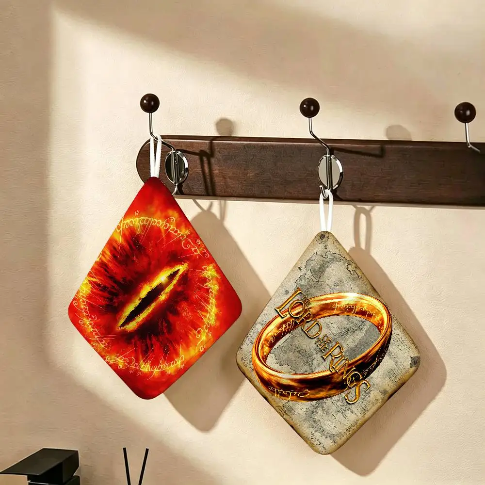 Movie L-Lords of the R-Rings Polyester Cotton Hand Wiping Towel, Anti-shrink Hanging Kitchen Cloth for Household Cleaning