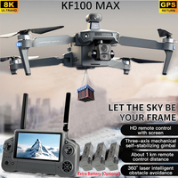 KF100 MAX GPS Drone 4K Camera 3-Axis Gimbal WIFI Obstacle Avoidance Touch Screen FPV Brushless EIS Electronic RC Quadcopter Toys