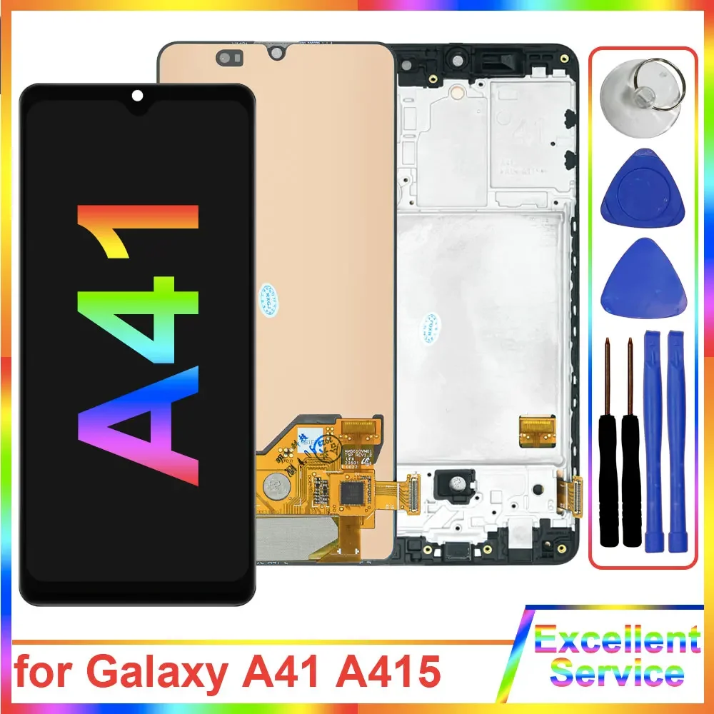 A41 AMOLED LCD for Samsung Galaxy A41 LCD Display A415 A415F A415F/DS Touch Screen Digitizer Assembly for Samsung A41 LCD A415F