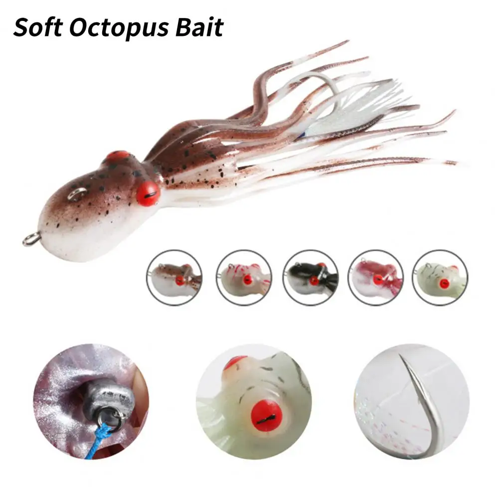 Squid Lure Delicate Anti-deformation Squid Bait Reusable Squid Bait Wear Resistant Squid Lure Fishing Accessory