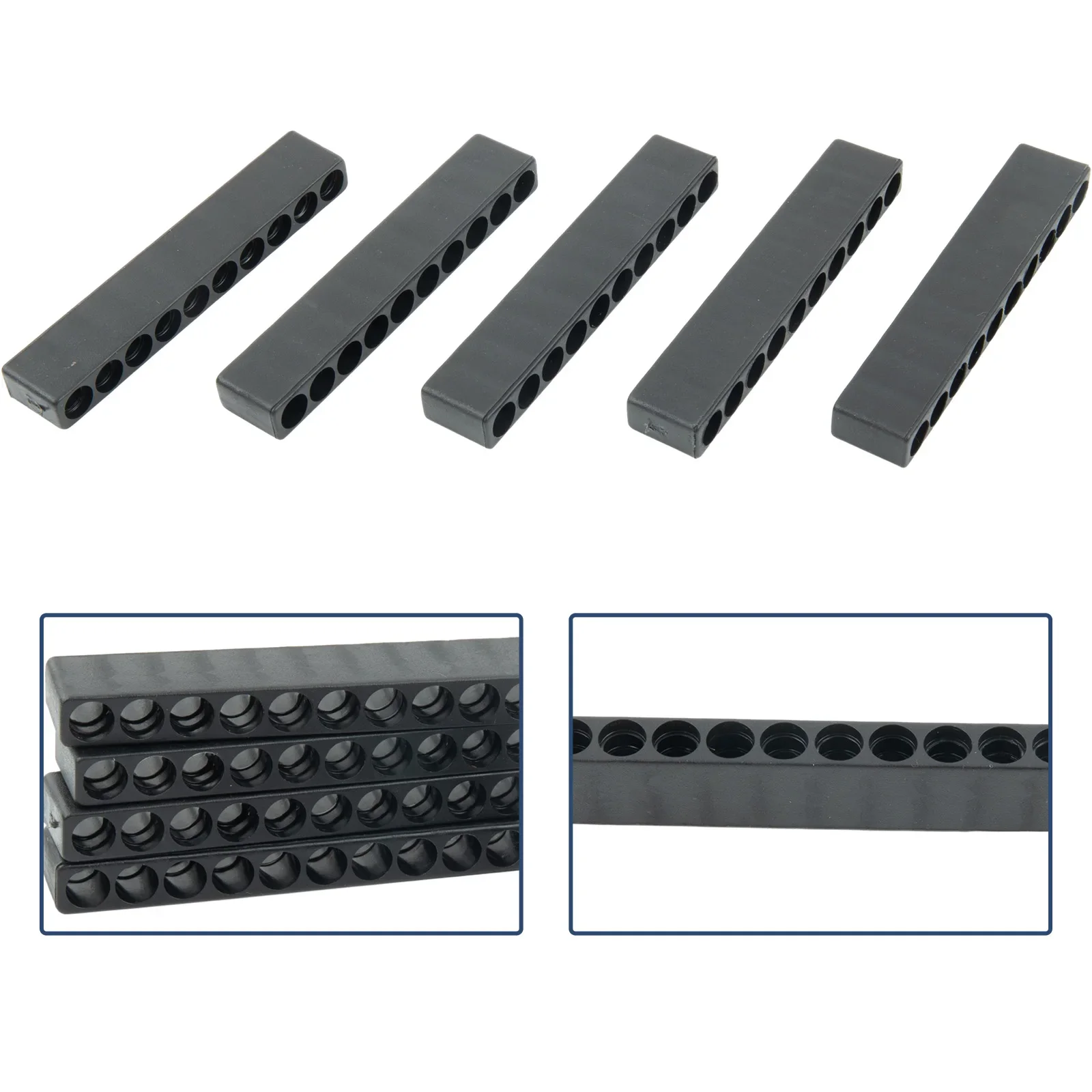 10-Hole Screwdriver Bit Holder Storage Soft Rubber Organizers 1/4 Inch Hex Screwdriver Head Hand Tool Drill Bit Stand Case image 6