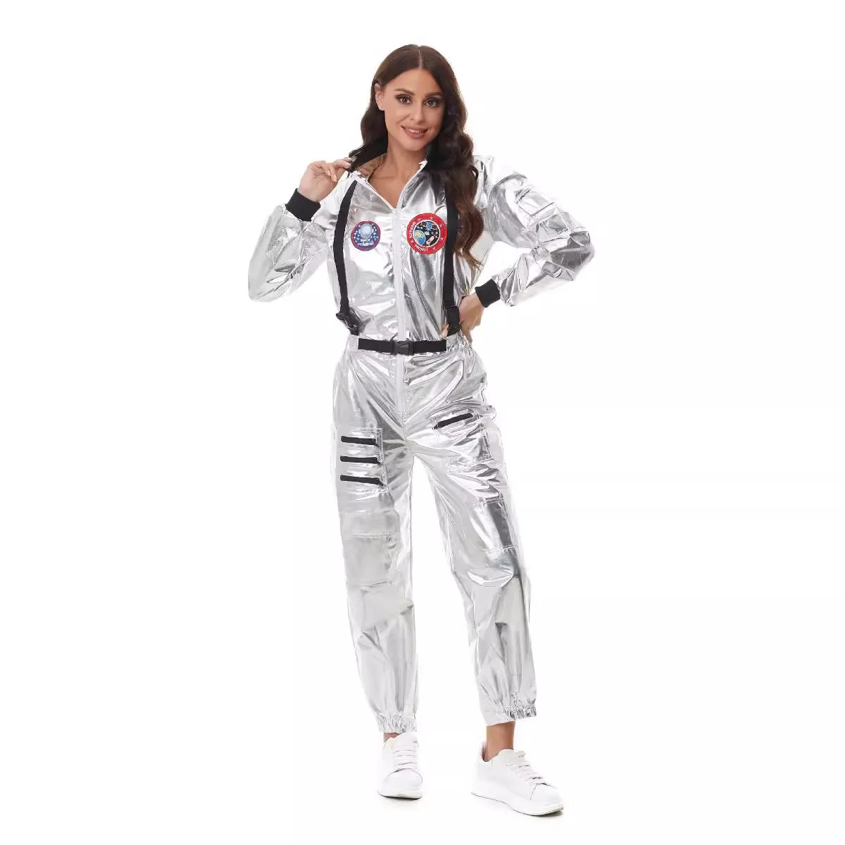 loween Space Suit Costume for Couples Adult Men's Women's Earth Rong Astronaut Outfit Cosplay Par up Event