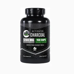 Activated Charcoal 1200 mg | 60 capsules | Coconut Shell Extract | Highly Absorbable | Non-GMO |