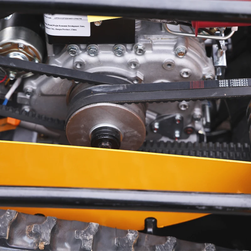 Customized 800SPro heavy‑duty tracked lawn mower with single‑cylinder four‑stroke engine, optional snow‑shovel attachment view 6